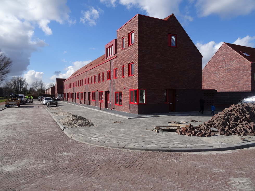 Ter Laan huis in aanbouw. Er zijn vier fases van de wijkvernieuwing. De derde fase gaat begin 2018 van start.