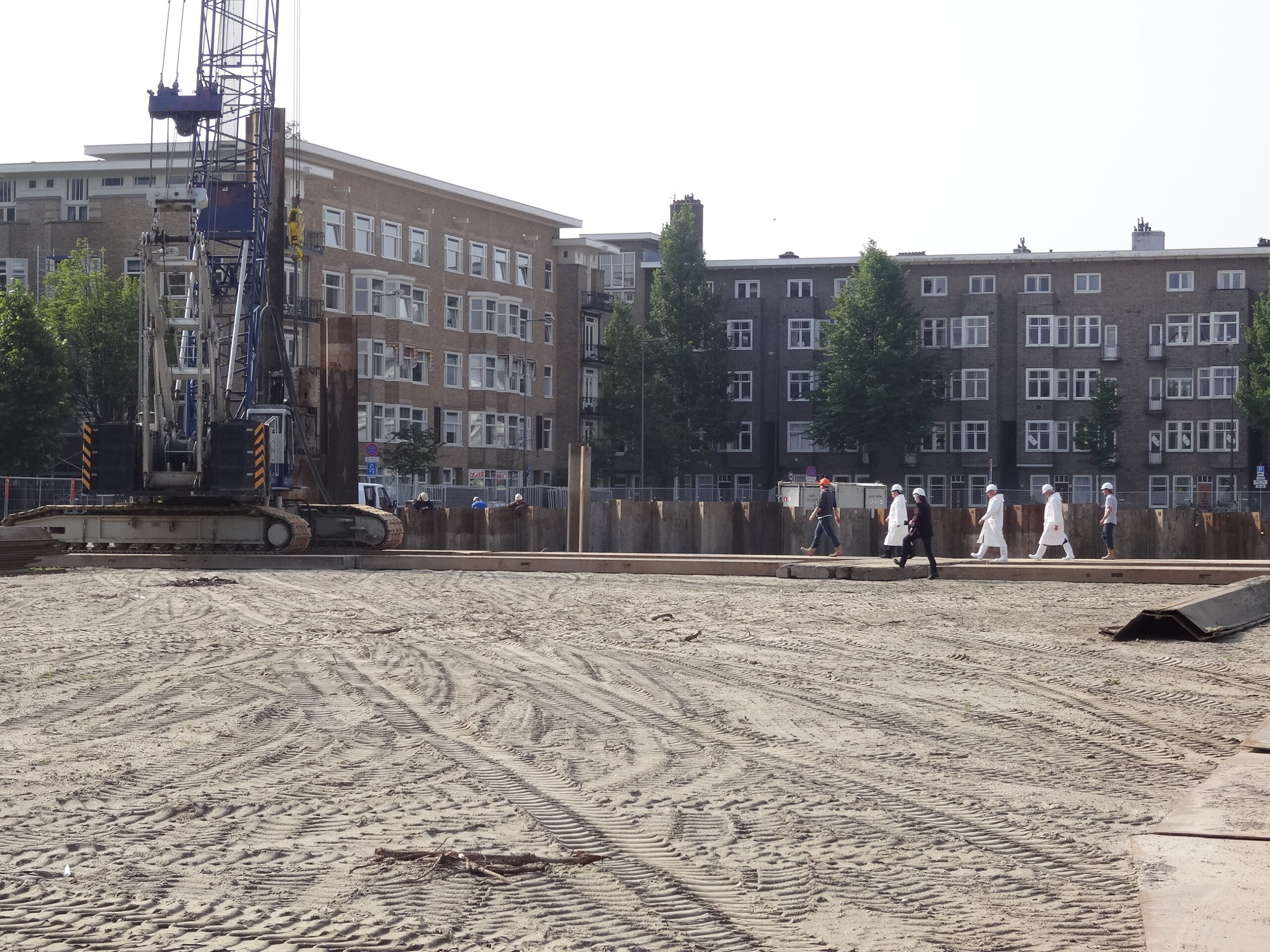 Transformatie Stadionplein - het heien van de eerste paal