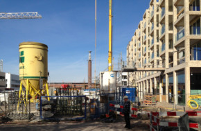 Supervisie Stadionplein - foto van het Noordblok in aanbouw