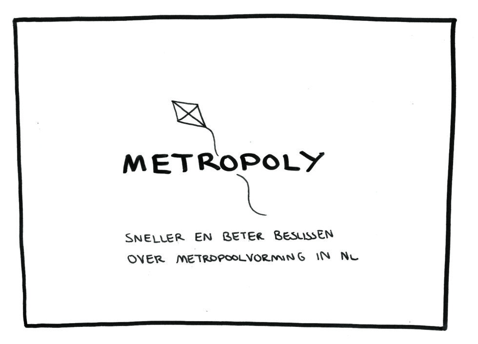 Tekeningtje behorend bij Metropoly. Dit project wordt genoemd in het boek AAARO vier jaar ontwerpkracht in Nederland