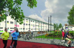 Impressietekening van Startblok Riekerhaven