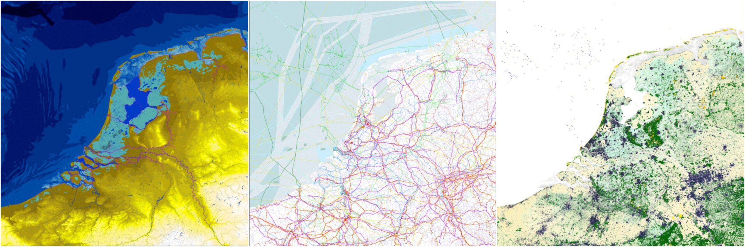 Enkele kaarten uit ons project uit 1999: NL omstreeks 2000