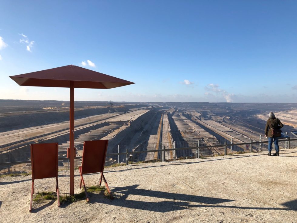 Foto van de bruinkoolmijn in Hambach