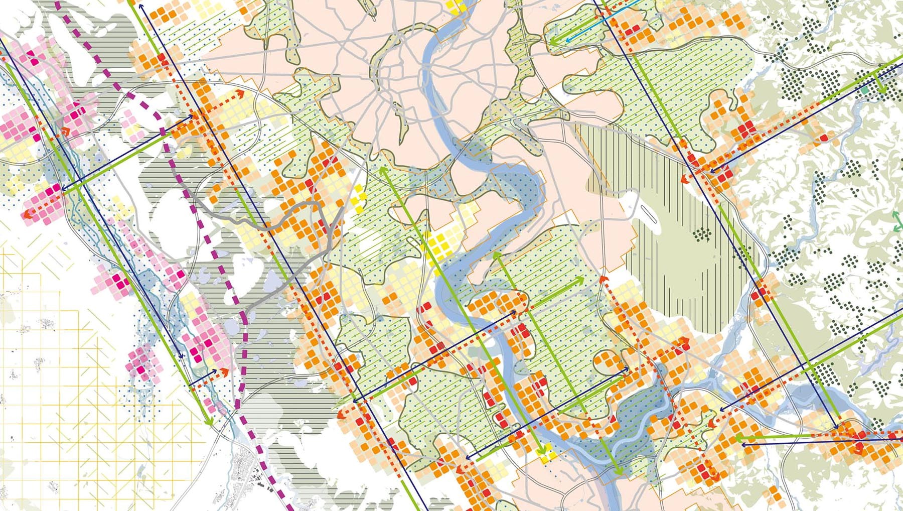 Afbeelding kaart behorend bij Agglomeratieconcept Keulen / Bonn