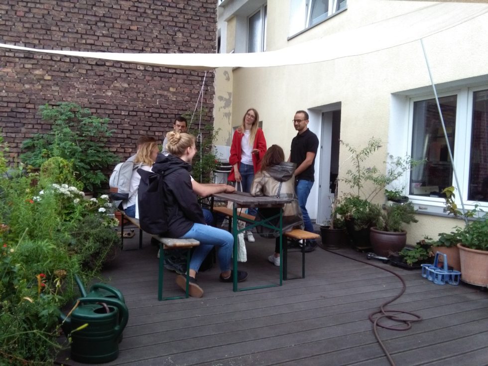 Het terras van onze Keulse collega's