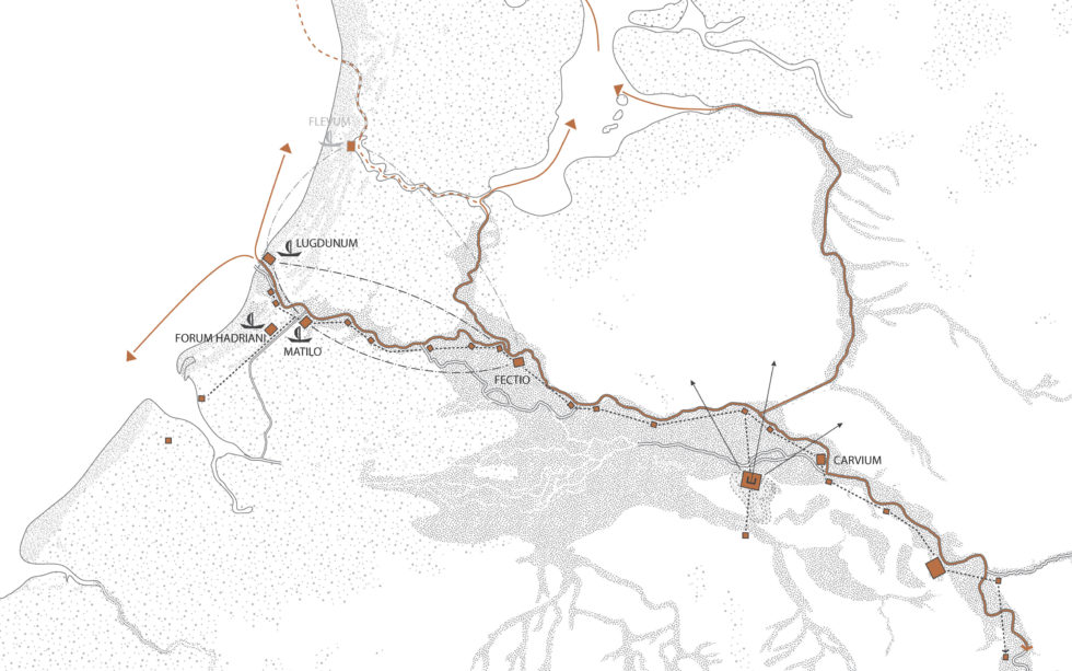 Afbeelding uit de Limes Atlas. De Limes is nu Unesco Werelderfgoed. 