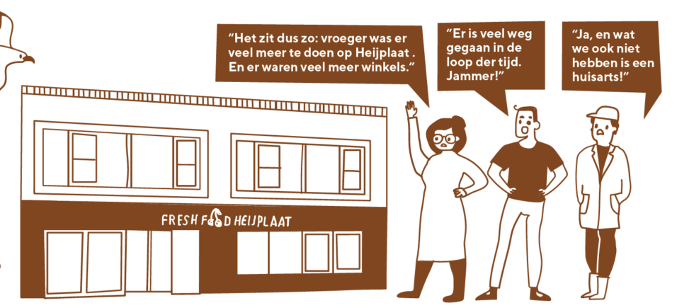 Een van afbeeldingen uit de leporello van Heijplaat